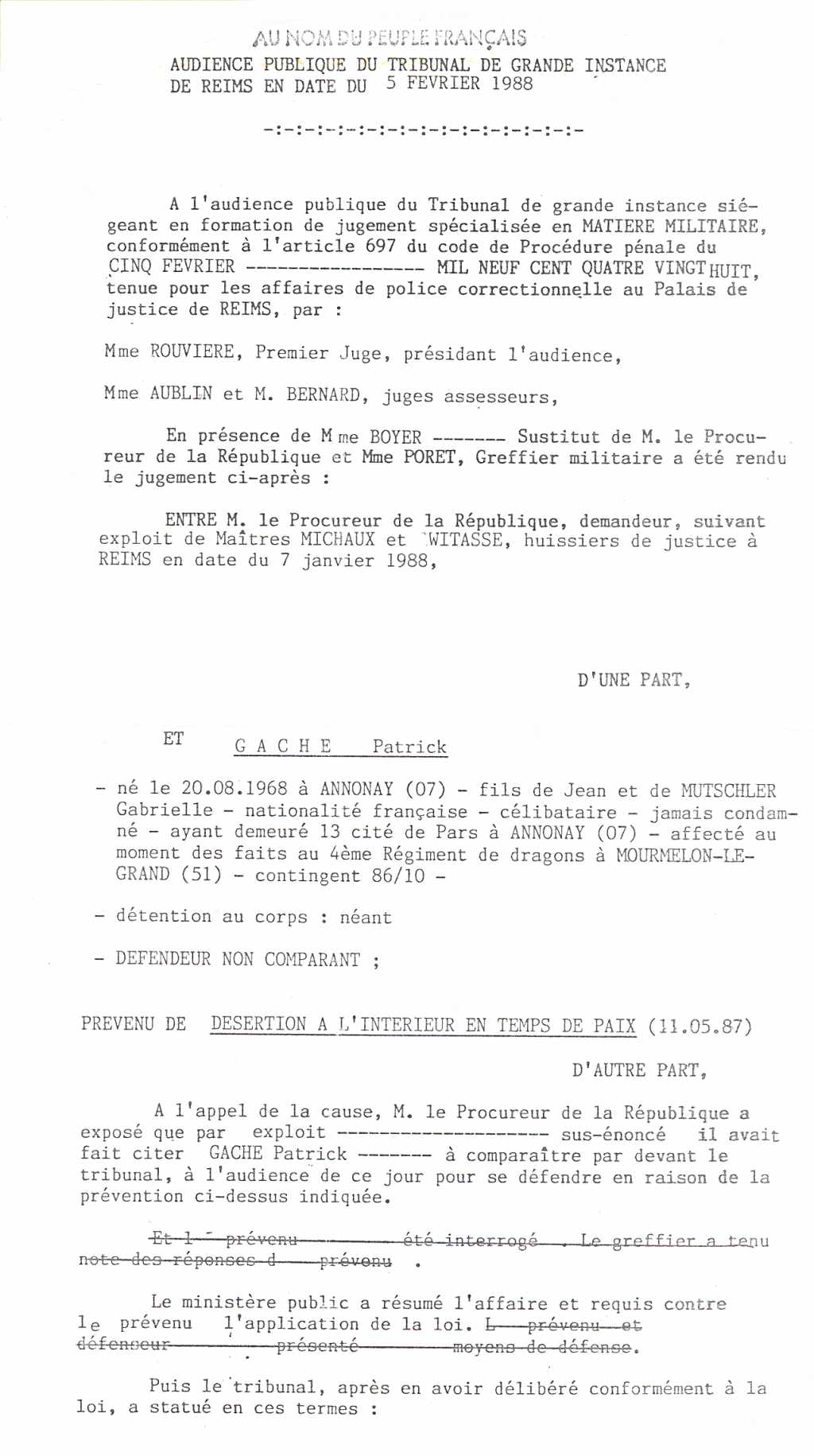 exemple de jugement